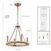 Arabela Lighting - 85430-4 - Four Light Chandelier - Cabana - Lacquered Gold