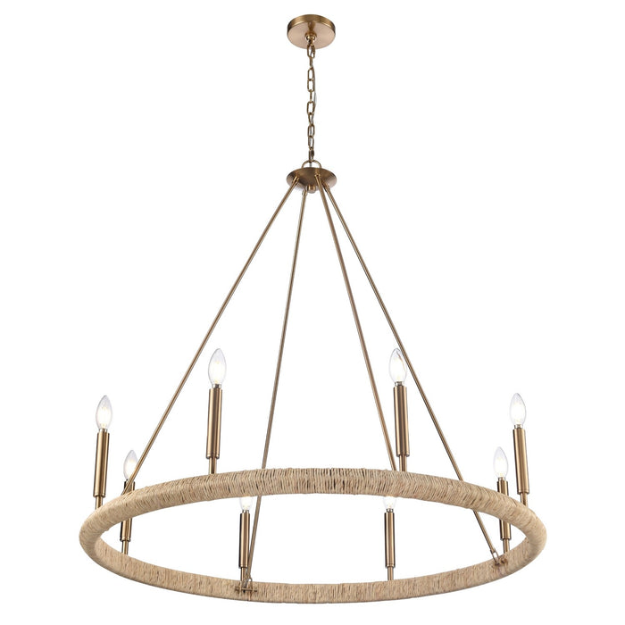 Arabela Lighting - 85432-8 - Eight Light Chandelier - Cabana - Lacquered Gold