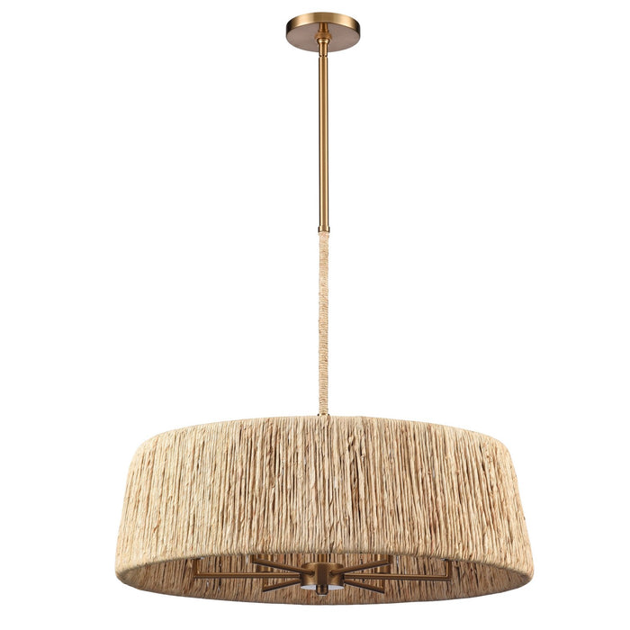 Arabela Lighting - 85434-6 - Six Light Pendant - Cabana - Lacquered Gold