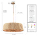 Arabela Lighting - 85434-6 - Six Light Pendant - Cabana - Lacquered Gold