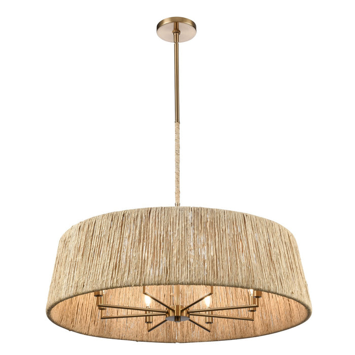 Arabela Lighting - 85435-8 - Eight Light Pendant - Cabana - Lacquered Gold