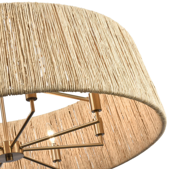 Arabela Lighting - 85435-8 - Eight Light Pendant - Cabana - Lacquered Gold