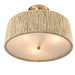 Arabela Lighting - 85437-3 - Three Light Semi Flush Mount - Cabana - Lacquered Gold