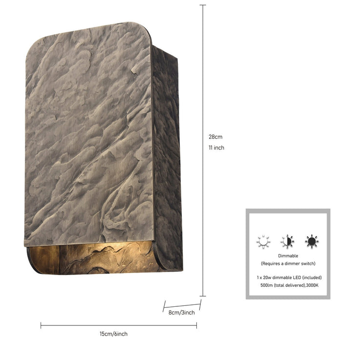 Arabela Lighting - 65010 - LED Outdoor Wall Sconce - Stellis - Gray-Bronze