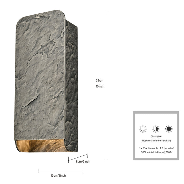 Arabela Lighting - 65011 - LED Outdoor Wall Sconce - Stellis - Gray-Bronze