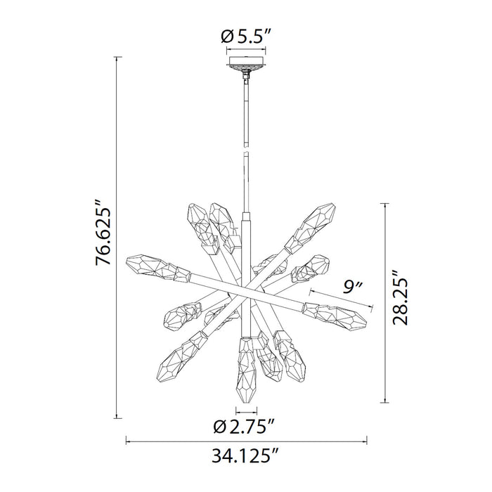 Zeev Lighting - CD11416-LED-13-AGB - LED Chandelier - Angelus - Aged Brass