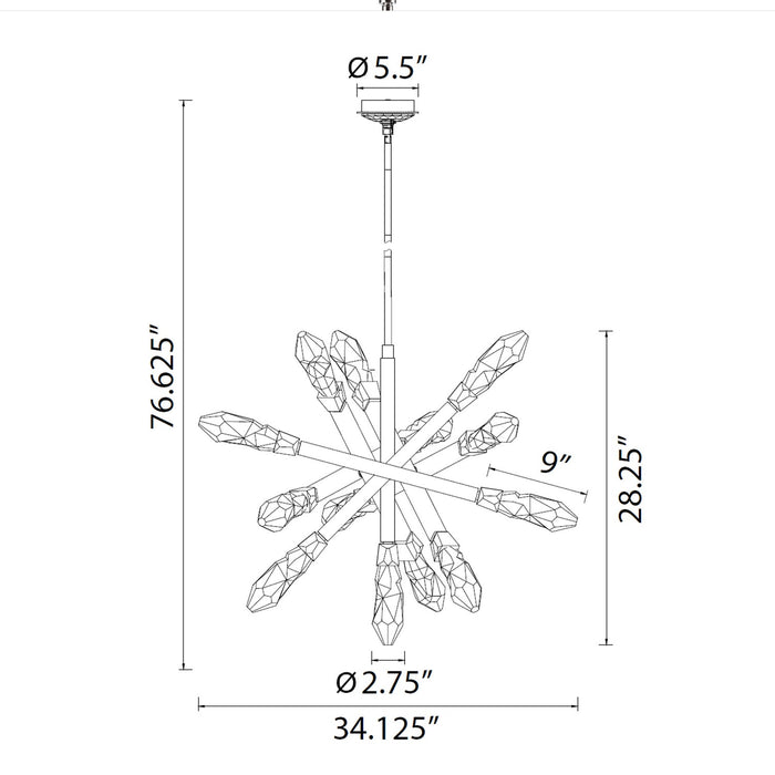 Zeev Lighting - CD11417-LED-13-PN - LED Chandelier - Angelus - Polished Nickel