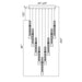 CWI Lighting - 1723P24-17-101 - LED Chandelier - Petra - Black