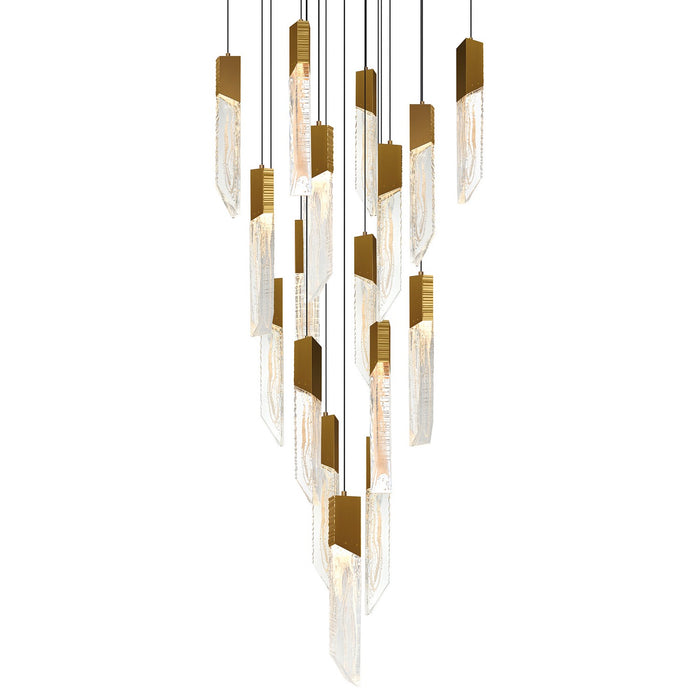 CWI Lighting - 1723P24-17-624 - LED Chandelier - Petra - Brass