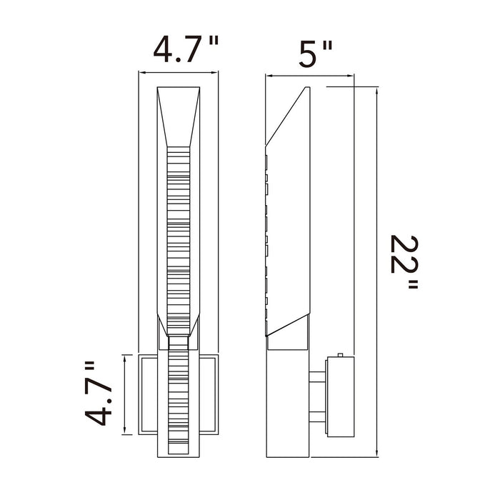 CWI Lighting - 1723W22-1-624 - LED Wall Sconce - Petra - Brass