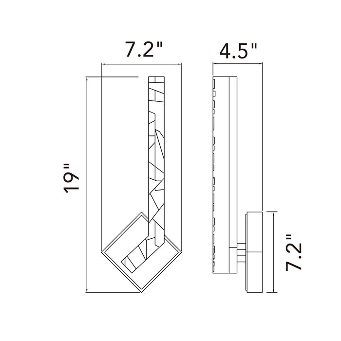 CWI Lighting - 1724W19-1-101-A - LED Wall Sconce - Contour - Sand Black