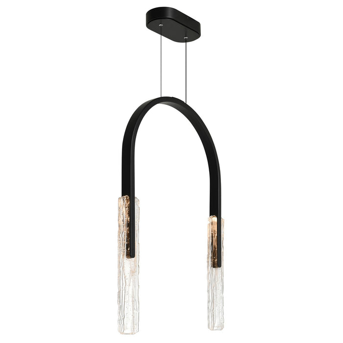 CWI Lighting - 1725P22-2-101 - LED Chandelier - Curva - Black