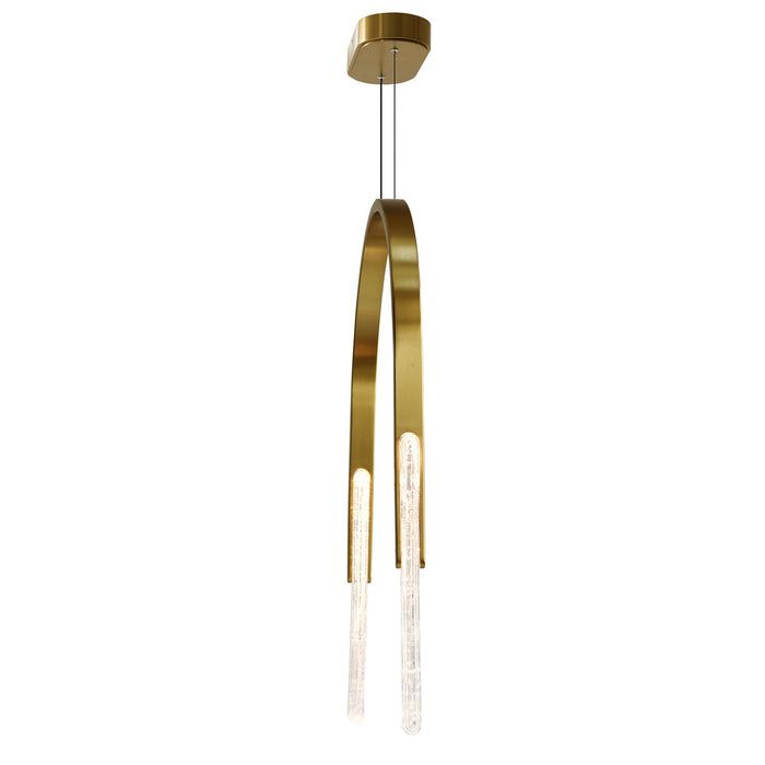 CWI Lighting - 1725P22-2-624 - LED Chandelier - Curva - Brass