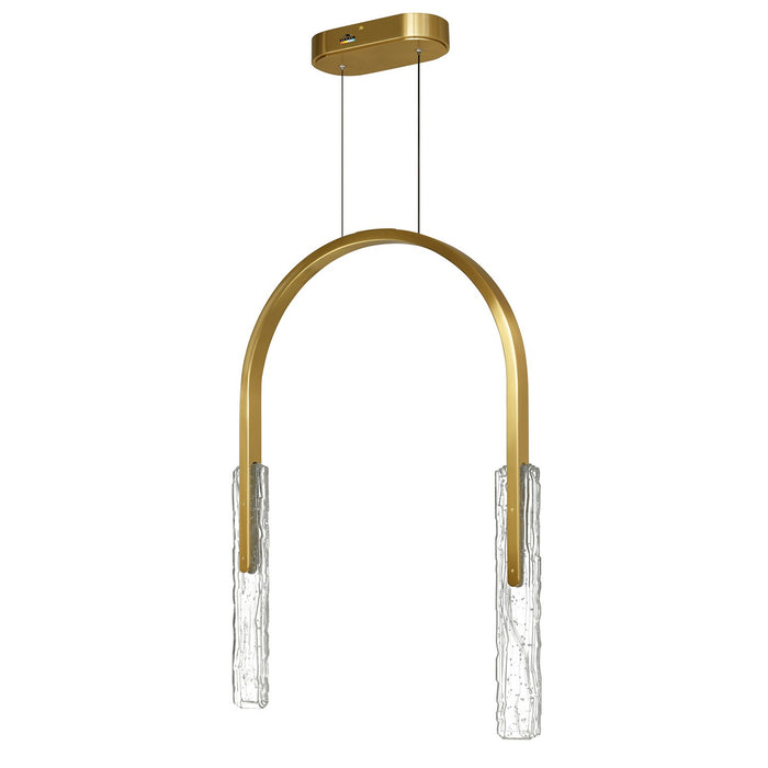 CWI Lighting - 1725P22-2-624 - LED Chandelier - Curva - Brass