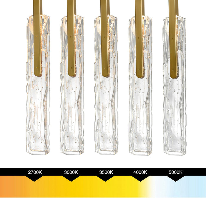 CWI Lighting - 1725P22-2-624 - LED Chandelier - Curva - Brass