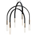 CWI Lighting - 1725P38-6-101 - LED Chandelier - Curva - Black