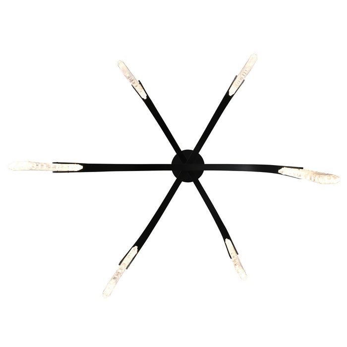 CWI Lighting - 1725P38-6-101 - LED Chandelier - Curva - Black