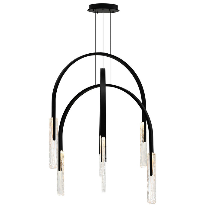 CWI Lighting - 1725P38-6-101 - LED Chandelier - Curva - Black