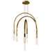 CWI Lighting - 1725P38-6-624 - LED Chandelier - Curva - Brass