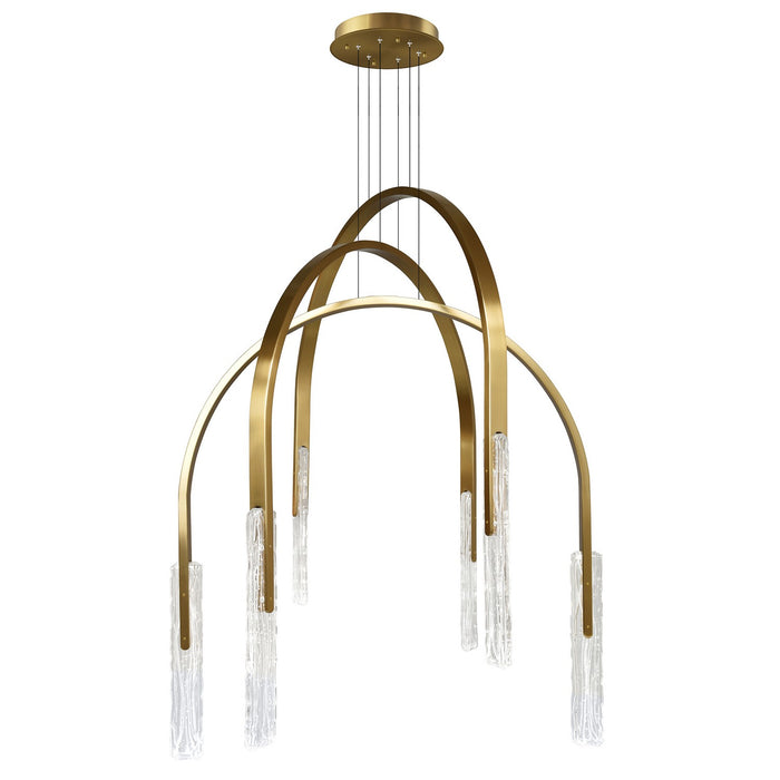 CWI Lighting - 1725P38-6-624 - LED Chandelier - Curva - Brass