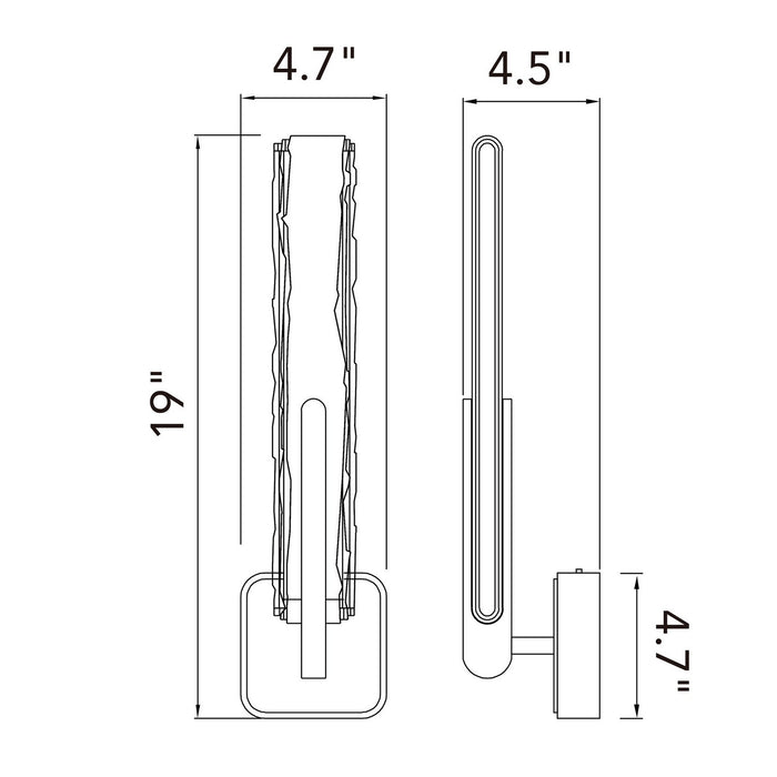 CWI Lighting - 1725W19-1-624 - LED Wall Sconce - Curva - Brass