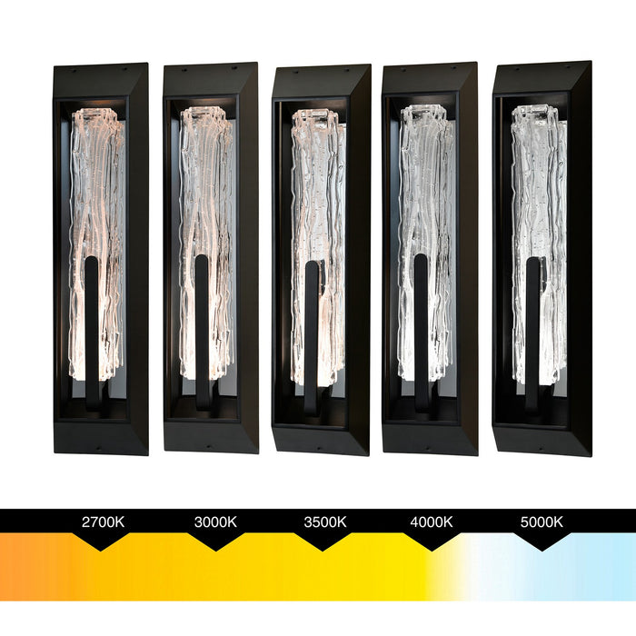 CWI Lighting - 1725W24-1-101-B - LED Outdoor Wall Mount - Curva - Sand Black