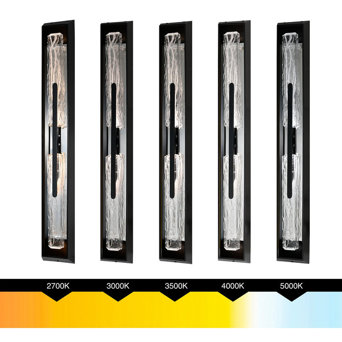 CWI Lighting - 1725W44-2-101-B - LED Outdoor Wall Mount - Curva - Sand Black