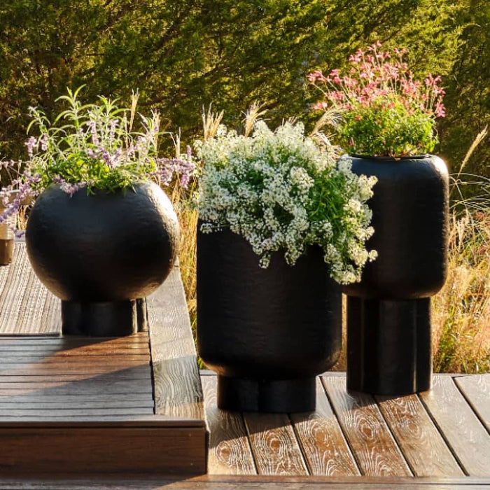 Arteriors - AVS15 - Outdoor Planter - Lorenzo - Matte Black