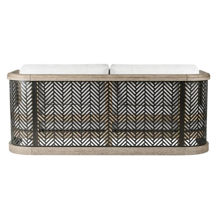 Arteriors - FFS07 - Outdoor Sofa - Emoto - Pearl/Aged Bronze