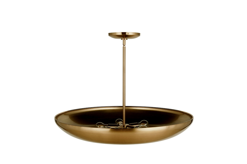 Craftmade - 60855-SB - Five Light Convertible Semi-Flush - Isabel - Satin Brass
