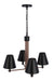 Craftmade - 60924-FBSB - Four Light Chandelier - Blake - Flat Black/Satin Brass