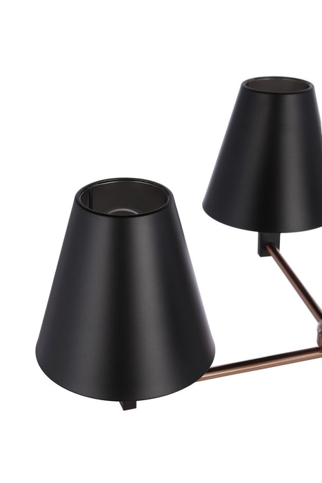 Craftmade - 60924-FBSB - Four Light Chandelier - Blake - Flat Black/Satin Brass