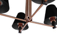 Craftmade - 60924-FBSB - Four Light Chandelier - Blake - Flat Black/Satin Brass