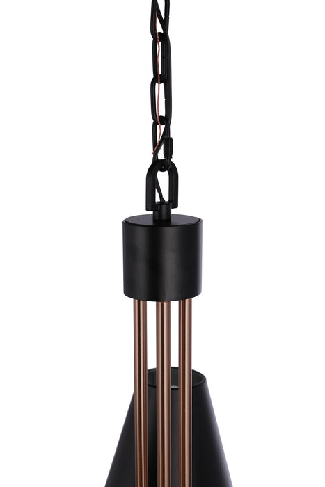 Craftmade - 60924-FBSB - Four Light Chandelier - Blake - Flat Black/Satin Brass