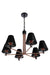 Craftmade - 60926-FBSB - Six Light Chandelier - Blake - Flat Black/Satin Brass
