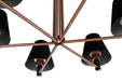 Craftmade - 60926-FBSB - Six Light Chandelier - Blake - Flat Black/Satin Brass