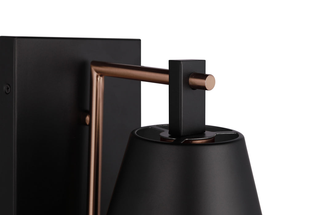 Craftmade - 60961-FBSB - One Light Wall Sconce - Blake - Flat Black/Satin Brass
