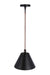 Craftmade - 60991-FBSB - One Light Pendant - Blake - Flat Black/Satin Brass