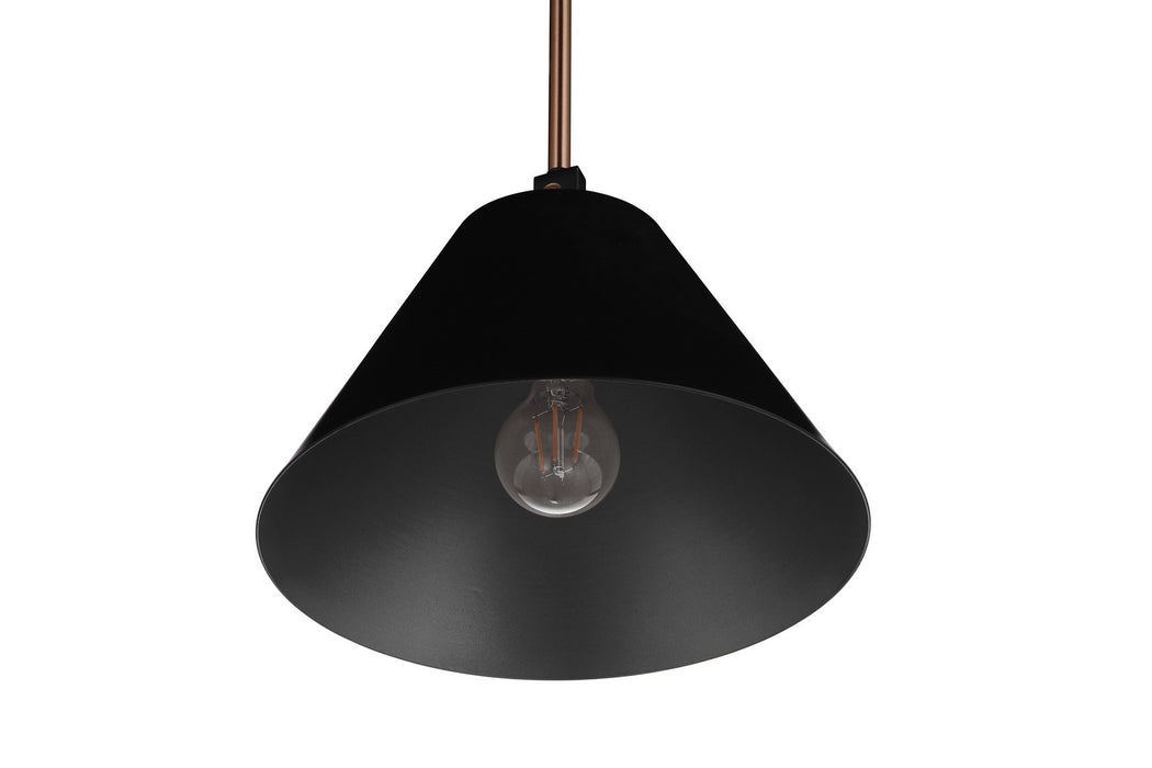 Craftmade - 60991-FBSB - One Light Pendant - Blake - Flat Black/Satin Brass