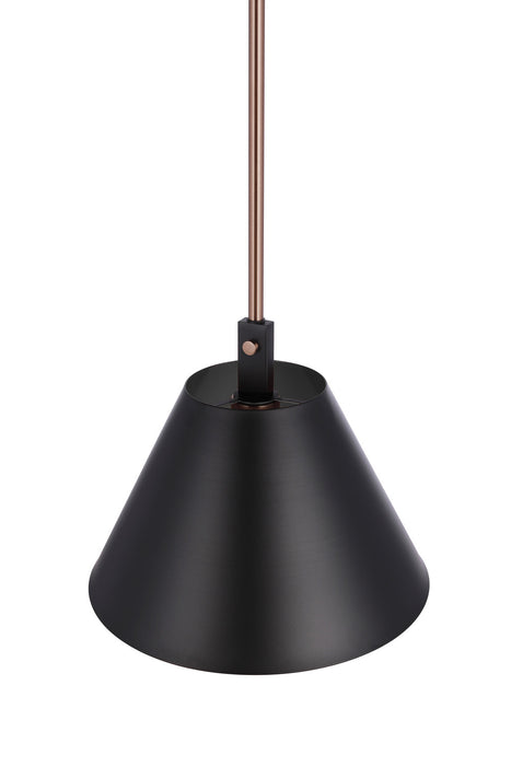 Craftmade - 60991-FBSB - One Light Pendant - Blake - Flat Black/Satin Brass