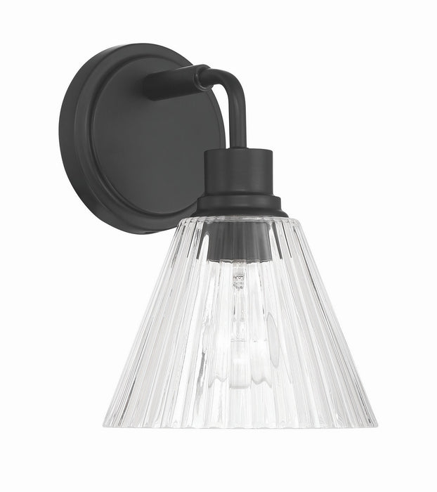 Craftmade - 61101-FB - One Light Wall Sconce - Pleated - Flat Black