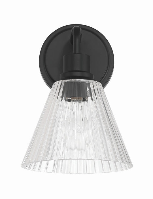 Craftmade - 61101-FB - One Light Wall Sconce - Pleated - Flat Black
