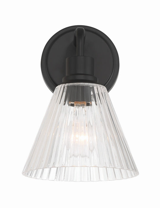 Craftmade - 61101-FB - One Light Wall Sconce - Pleated - Flat Black
