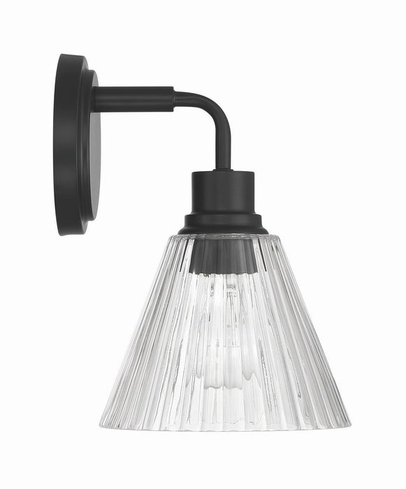 Craftmade - 61101-FB - One Light Wall Sconce - Pleated - Flat Black