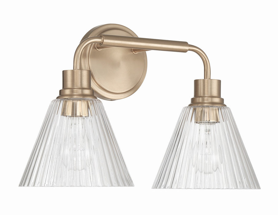 Craftmade - 61102-CPZ - Two Light Vanity - Pleated - Premium Bronze