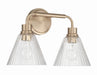 Craftmade - 61102-CPZ - Two Light Vanity - Pleated - Premium Bronze