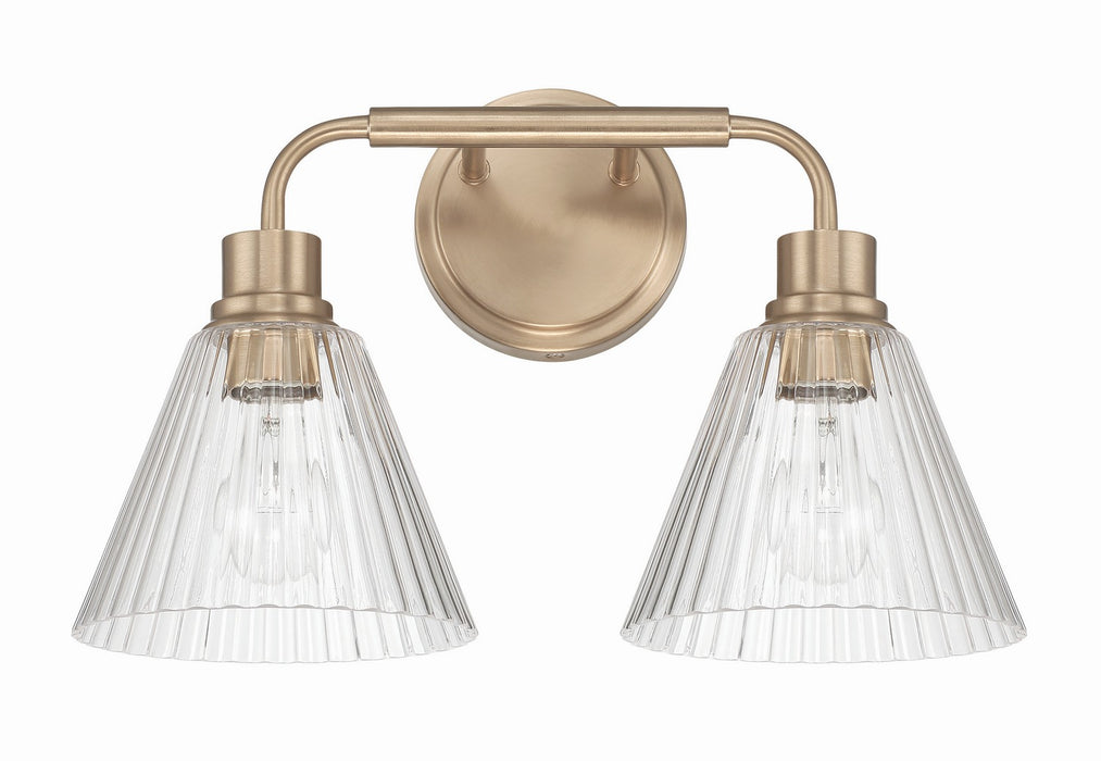 Craftmade - 61102-CPZ - Two Light Vanity - Pleated - Premium Bronze