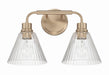 Craftmade - 61102-CPZ - Two Light Vanity - Pleated - Premium Bronze