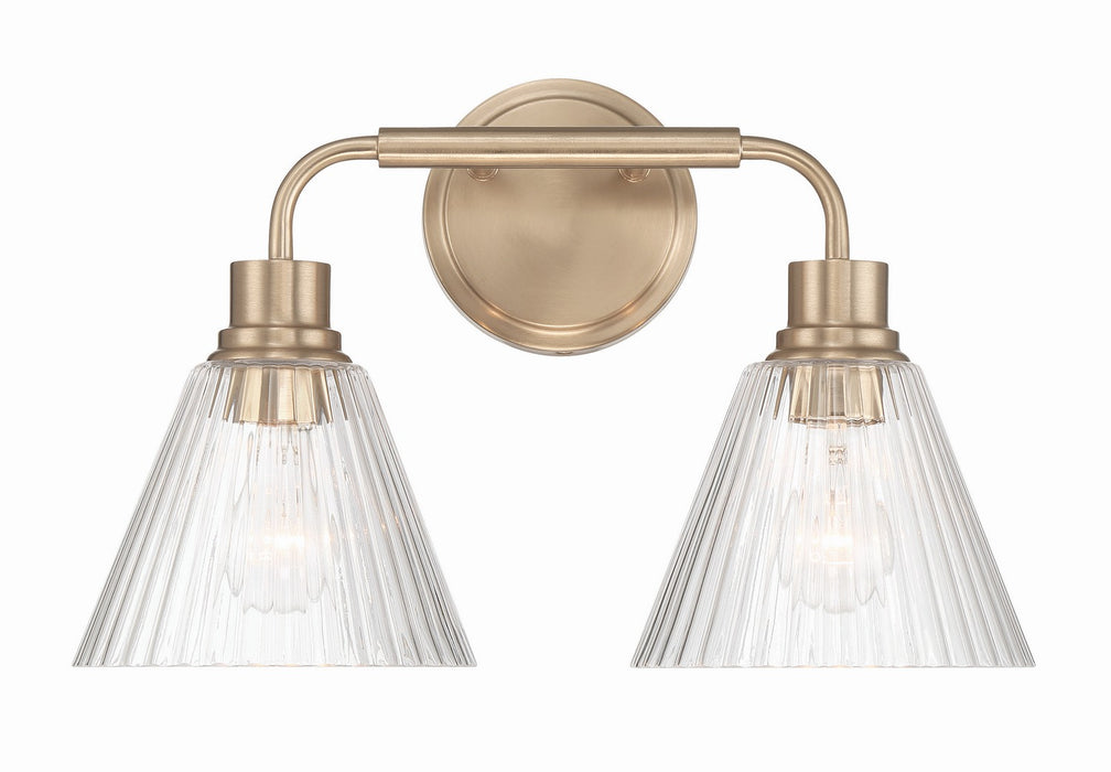 Craftmade - 61102-CPZ - Two Light Vanity - Pleated - Premium Bronze