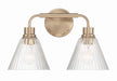 Craftmade - 61102-CPZ - Two Light Vanity - Pleated - Premium Bronze